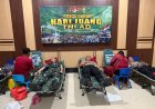 Kodim 1418/Mamuju Gelar Pengobatan Gratis, Donor Darah, dan Pembagian Bingkisan dalam Rangka Hari Juang TNI AD 2025